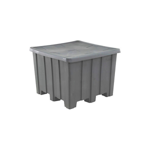 PLASTIC GAYLORD PALLET CONTAINER WITH LID 02-307220 - 50X50X36-1/2, NATURAL by Rotational Molding, Inc.