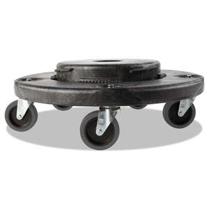 BRUTE QUIET DOLLY, 250 LB CAPACITY, 18.25" DIAMETER X 6.63"H, BLACK by Rubbermaid Medical Division