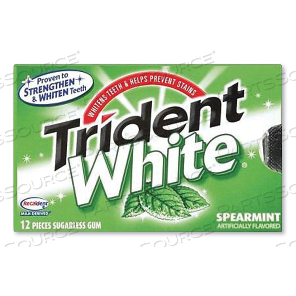 SUGAR-FREE GUM, WHITE SPEARMINT, 16 STICKS/PACK, 9 PACKS/BOX 