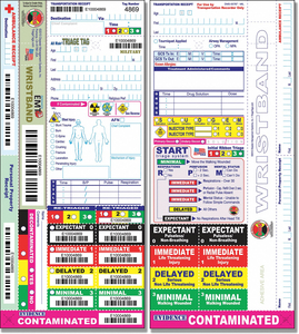 WRISTBAND MILITARY TRIAGE TAG PK50 by Disaster Management Systems (DMS)