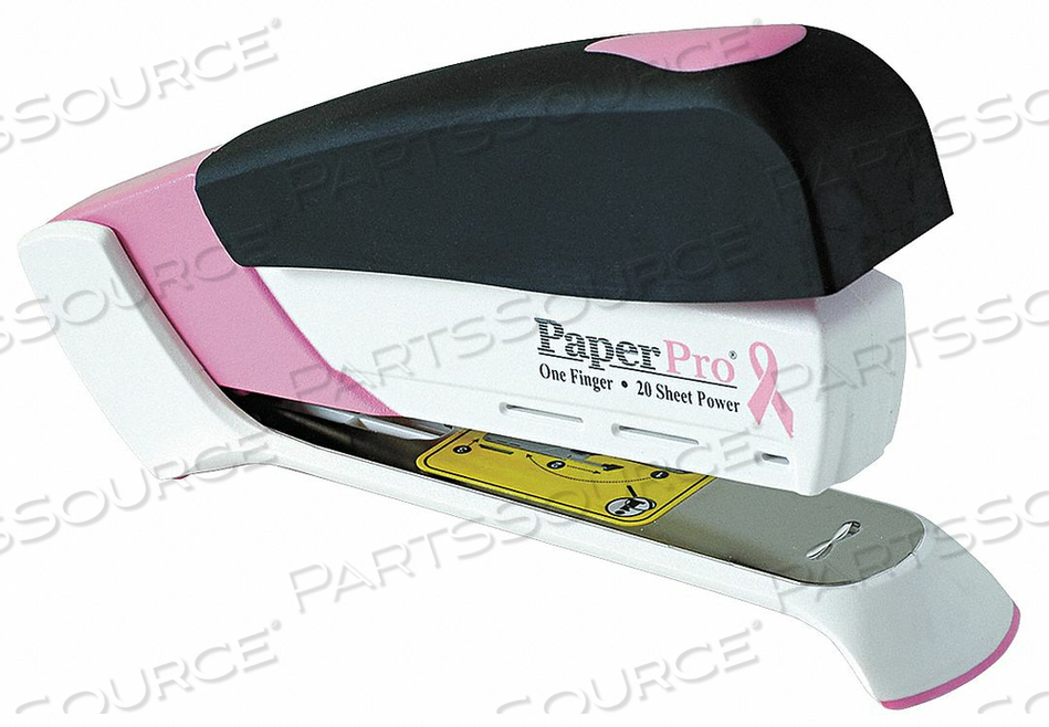 COMPACT STAPLER 20 SHEET PINK RIBBON by PaperPro COMPACT STAPLER 20 SHEET PINK RIBBON by PaperPro