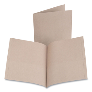 EARTHWISE BY OXFORD 100% RECYCLED PAPER TWIN-POCKET PORTFOLIO, 100 SHEET CAPACITY, 11 X 8.5, NATURAL, 10/PACK by Oxford