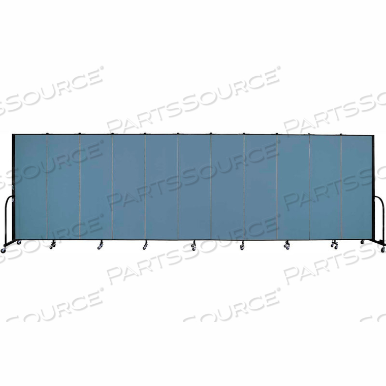 PORTABLE ROOM DIVIDER - 11 PANEL - 6'H X 20'5"L - SUMMER BLUE by Screenflex