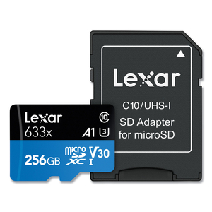 MICROSDXC MEMORY CARD, UHS-I U1 CLASS 10, 256 GB by Lexar