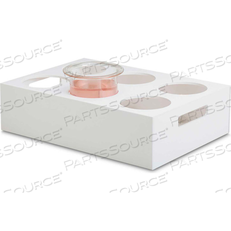 1L DISSOLUTION VESSEL CARRIER AND HOLDER, 17"W X 12"D X 5"H, WHITE by TrippNT, Inc