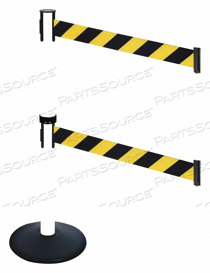 BARRIER POST BLACK BLACK/YELLOW BELT by VISIONTRON Corp.