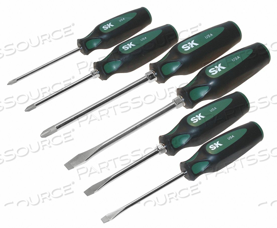 SCREWDRIVER SET SLOTTED/PHILLIPS 6 PC by SK Professional Tools SCREWDRIVER SET SLOTTED/PHILLIPS 6 PC by SK Professional Tools