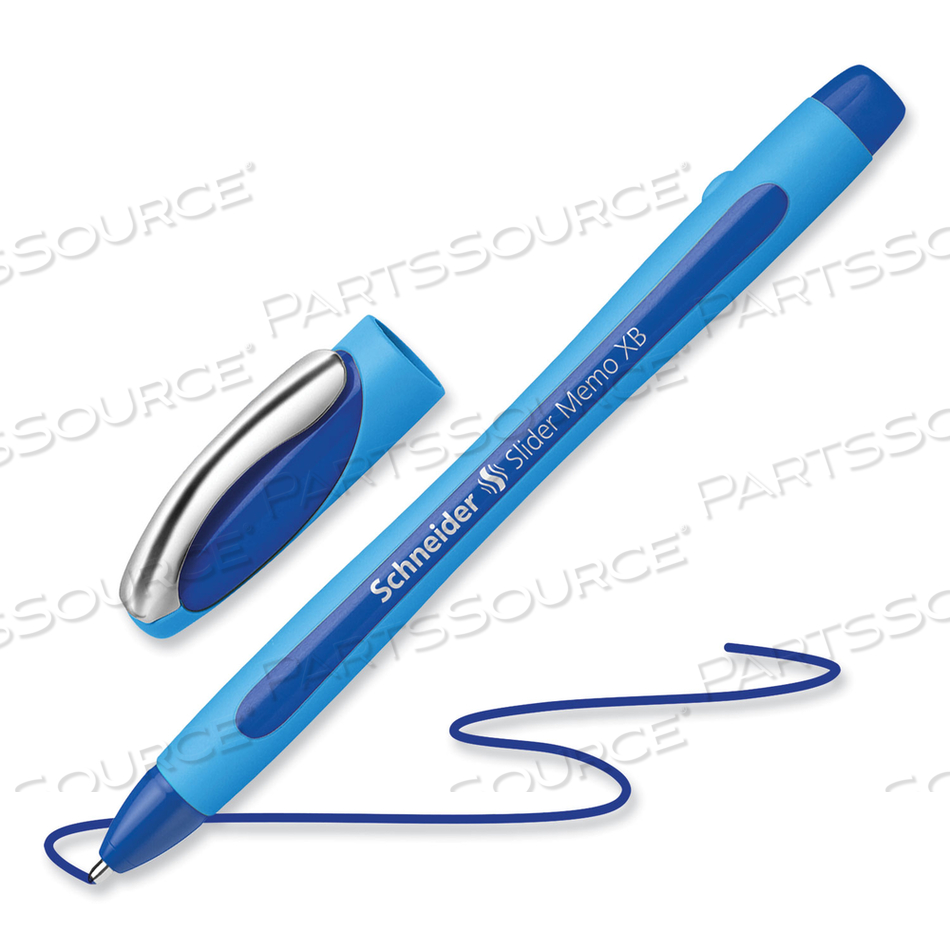 SLIDER MEMO XB BALLPOINT PEN, STICK, EXTRA-BOLD 1.4 MM, BLUE INK, BLUE/LIGHT BLUE BARREL by Schneider SLIDER MEMO XB BALLPOINT PEN, STICK, EXTRA-BOLD 1.4 MM, BLUE INK, BLUE/LIGHT BLUE BARREL by Schneider