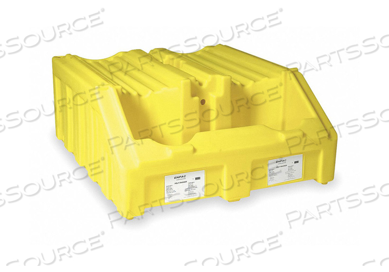 POLY-RACKER DOUBLE DRUM RACK FOR 55 GALLON DRUMS - YELLOW by Enpac