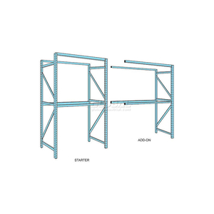 TEARDROP PALLET RACK ADD-ON WITH WIRE DECK - 96"W X 36"D X 96"H by Husky Rack & Wire