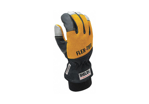 H7217 FIREFIGHTERS GLOVES S BLK/GLD/SLVR PR by Shelby