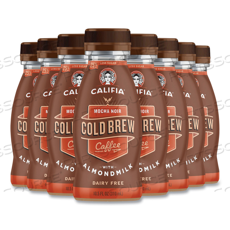 COLD BREW COFFEE WITH ALMOND MILK, 10.5 OZ BOTTLE, MOCHA NOIR, 8/PACK 