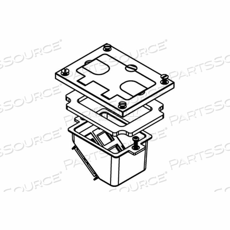 828COMTC FLOOR BOX COVER KIT TO ALLOW RECESSING COMMUNICATION DEVICES, BRASS 