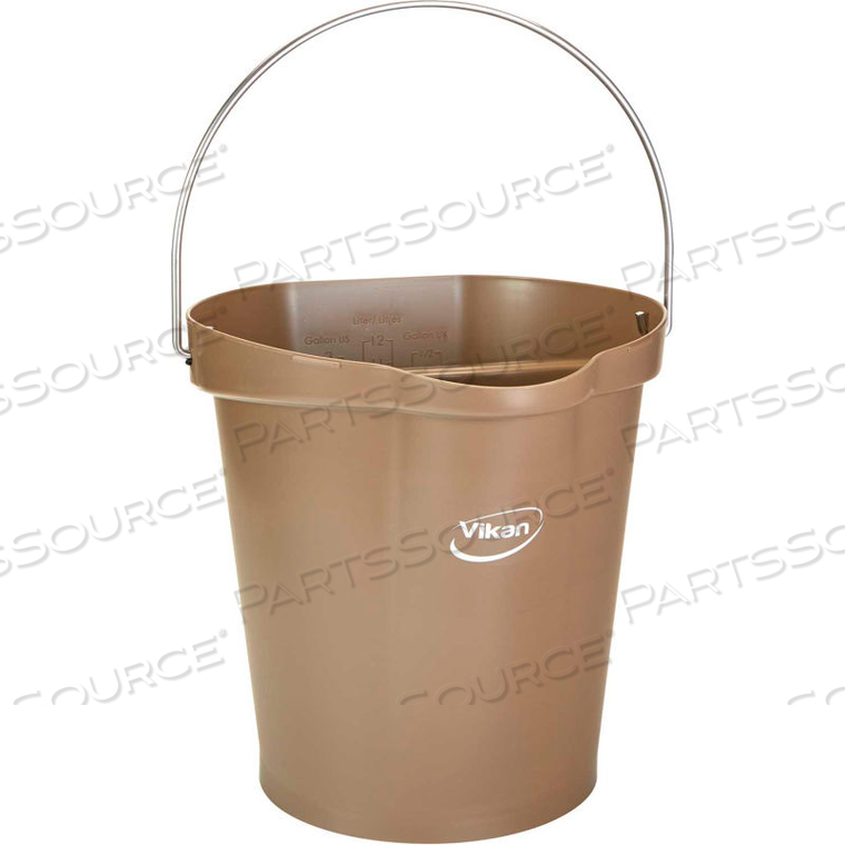 VIKAN 3 GALLON BUCKET, BROWN by Vikan