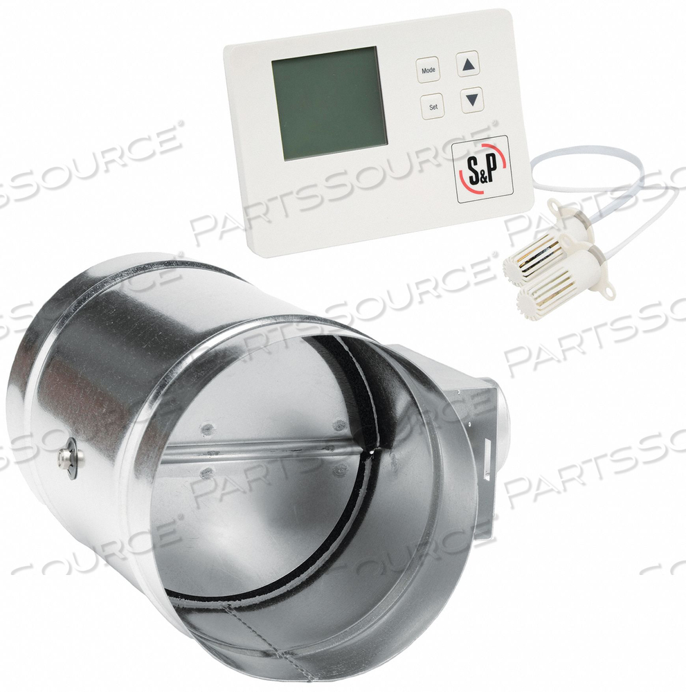 MOTORIZED DAMPER WITH CONTROLLER 6 IN by S&P USA Ventilation Systems