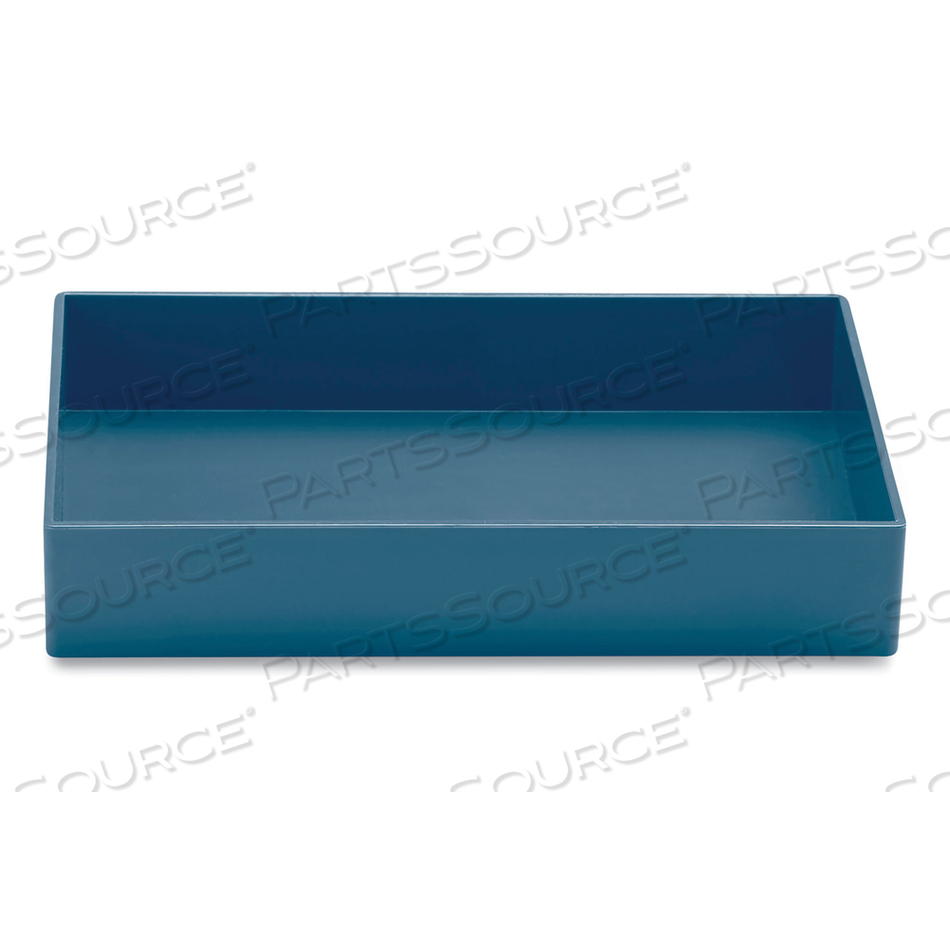 STACKABLE MAIL AND ACCESSORY TRAYS, 1 SECTION, SMALL FORMAT, 9.75 X 6.75 X 1.75, SLATE BLUE 