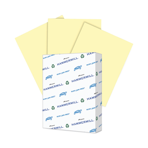 COLORS PRINT PAPER, 20 LB BOND WEIGHT, 8.5 X 11, CANARY, 500/REAM by Hammermill