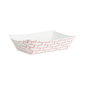 PAPER FOOD BASKETS, 2.5 LB CAPACITY, RED/WHITE, 500/CARTON by Boardwalk