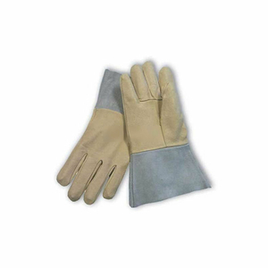 MIG TIG WELDER'S GLOVES, TOP GRAIN PIGSKIN, SPLIT LEATHER CUFF, KEVLAR SEWN, RIGHT HAND ONLY, L by Protective Industrial Products
