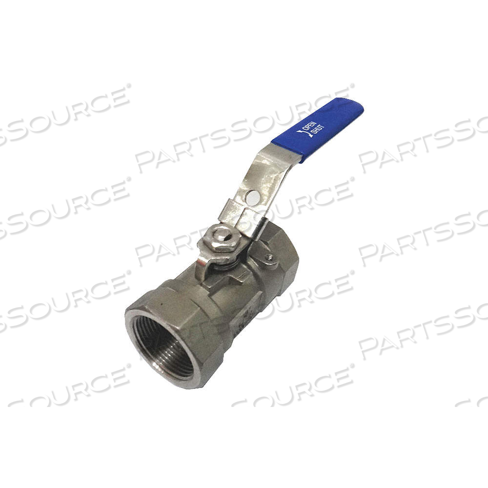 MANUAL TWO-WAY BALL VALVE, 3/4 IN, 316 STAINLESS STEEL, STRAIGHT, FNPT X FNPT by Approved Vendor