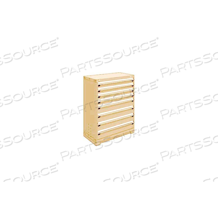 HEAVY DUTY MODULAR DRAWER CABINET 8 DRAWER COUNTER HIGH 36"W - BEIGE by Rousseau Metal Inc.