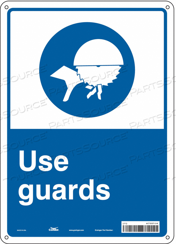 SAFETY SIGN 10 WX14 H 0.055 THICKNESS 