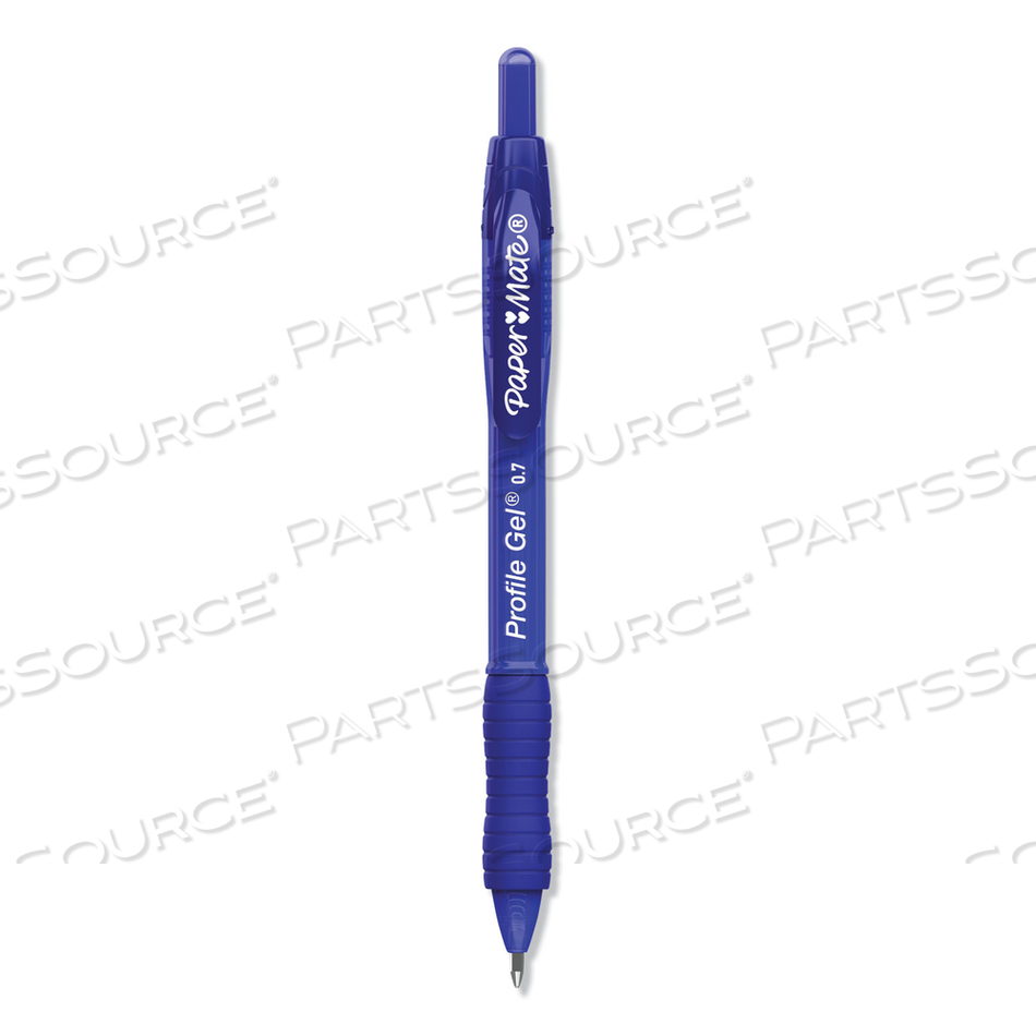 PROFILE GEL PEN, RETRACTABLE, MEDIUM 0.7 MM, BLUE INK, TRANSLUCENT BLUE BARREL by Paper Mate