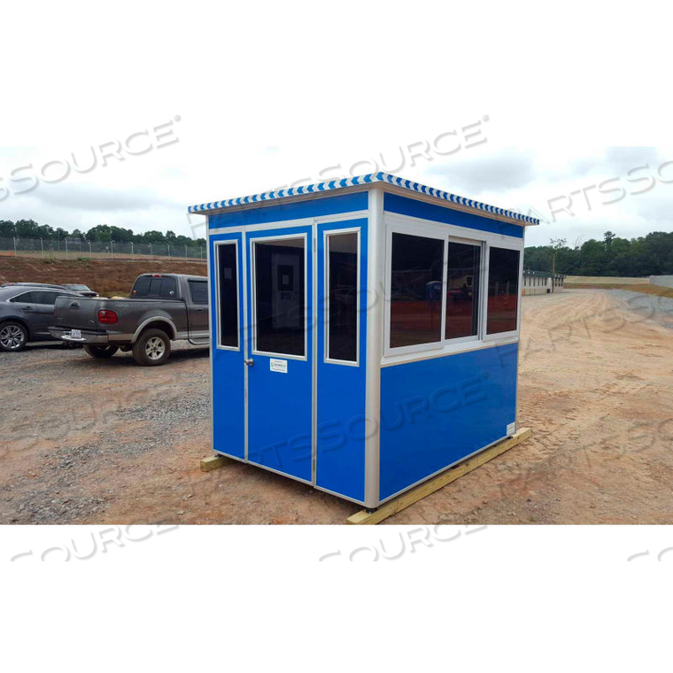 6'X6' GUARD BOOTH, BLUE - ECONOMY MODEL, PRE-ASSEMBLED by Guardian Booth LLC 6'X6' GUARD BOOTH, BLUE - ECONOMY MODEL, PRE-ASSEMBLED by Guardian Booth LLC