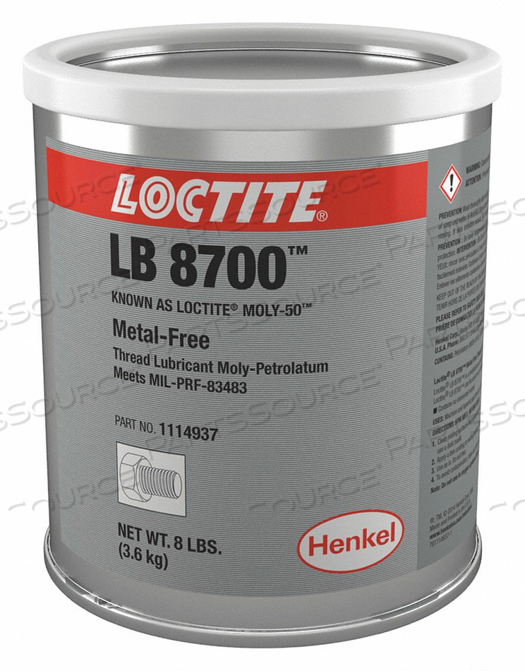 ANTI-SEIZE MOLYBDENUM 8 LB CAN by Loctite Brand ANTI-SEIZE MOLYBDENUM 8 LB CAN by Loctite Brand