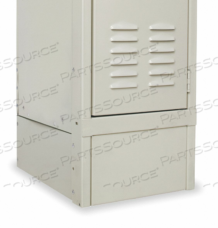 STEEL LOCKER ACCESSORY - CLOSED FRONT BASE 18"W X 6"H - TAN by Hallowell