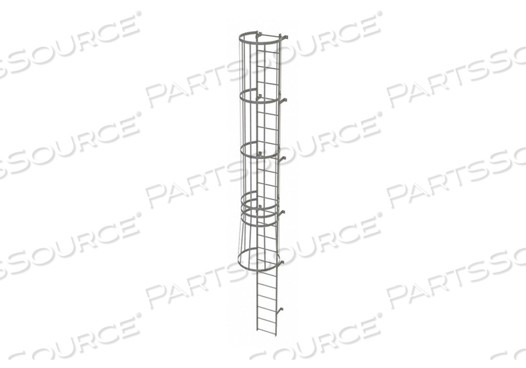 FIXED LADDER W/ SAFETY CAGE STEEL 22 FT. by Tri-Arc FIXED LADDER W/ SAFETY CAGE STEEL 22 FT. by Tri-Arc