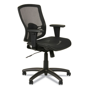 ALERA ETROS SERIES SUSPENSION MESH MID-BACK SYNCHRO TILT CHAIR, SUPPORTS UP TO 275 LB, 15.74" TO 19.68" SEAT HEIGHT, BLACK by Alera