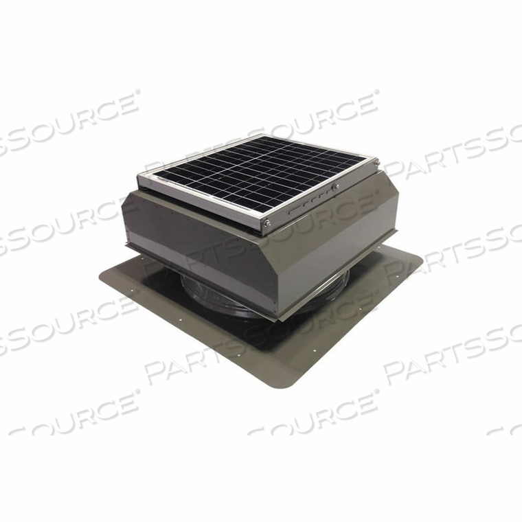 GEN 2 SELF-FLASHING ATTACHED SOLAR ATTIC FAN 20W GRAY 