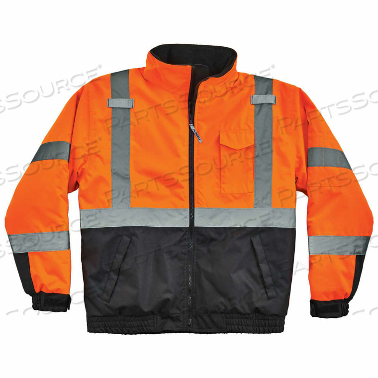 GLOWEAR 8377 TYPE R CLASS 3 QUILTED BOMBER JACKET, ORANGE, XL by Ergodyne