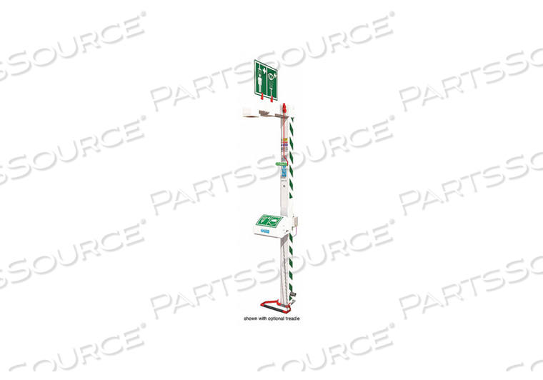 EMERGENCY COMBINATION SHOWER, FREEZE PROTECTED, FLOOR MOUNT, ABS BOWL, 120 V by Hughes Safety Showers