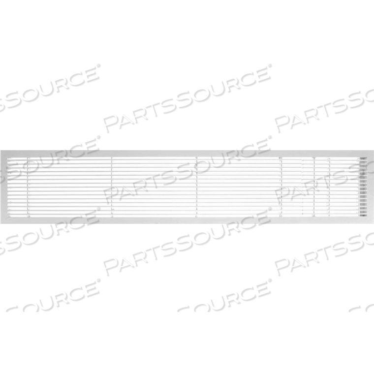 AG10 SERIES 4" X 42" SOLID ALUM FIXED BAR SUPPLY/RETURN AIR VENT GRILLE, WHITE-GLOSS W/DOOR 
