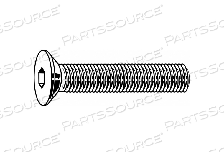 SOCKET FLAT HEAD SCREW, 3/8"-16 THREAD SIZE, 7/8 IN LG, FLAT, PLAIN, STAINLESS STEEL, 18-8 by Fabory