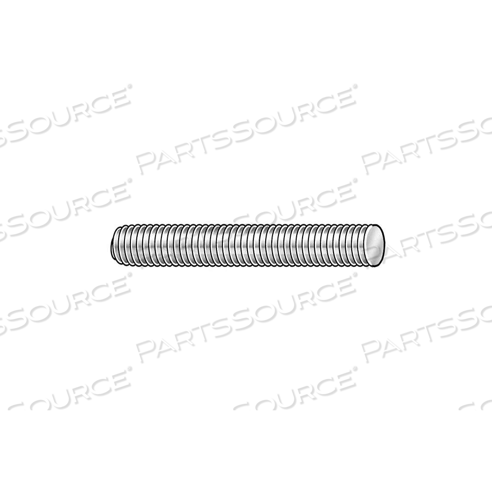 FULLY THREADED STUD, 1/4"-20 THREAD SIZE, STAINLESS STEEL, 18-8, PLAIN, 1 1/4 IN OVERALL LG by Approved Vendor