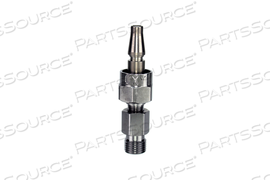 QUICK CONNECT ADAPTER, SWIVEL MALE X DISS MALE, GREEN, OXYGEN by Bay Corporation