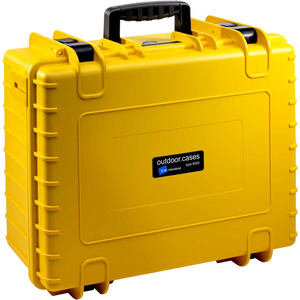 TYPE 6000 MEDIUM OUTDOOR WATERPROOF CASE W/ SPONGE INSERT FOAM 20"L X 16-1/2"W X 8-1/2H, YELLOW by B&W North America