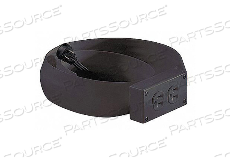 POWER CORD EXTENSION, 6 FT, 13 A, 125 VAC, 16 AWG, NEMA 5-15P TO NEMA 5-15R, BLACK by Flexiduct POWER CORD EXTENSION, 6 FT, 13 A, 125 VAC, 16 AWG, NEMA 5-15P TO NEMA 5-15R, BLACK by Flexiduct