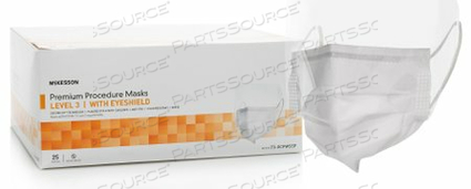 PROCEDURE MASKS WITH EYESHIELDS (25 PER BOX) by McKesson