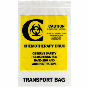 RECLOSABLE CHEMOTHERAPY DRUG TRANSPORT BAGS, 4 MIL, 12" X 15", CLEAR, CASE OF 500 by Laddawn Products Co
