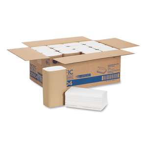 PACIFIC BLUE BASIC S-FOLD PAPER TOWELS, 10.25 X 9.25, WHITE, 250/PACK, 16 PACKS/CARTON by Georgia-Pacific