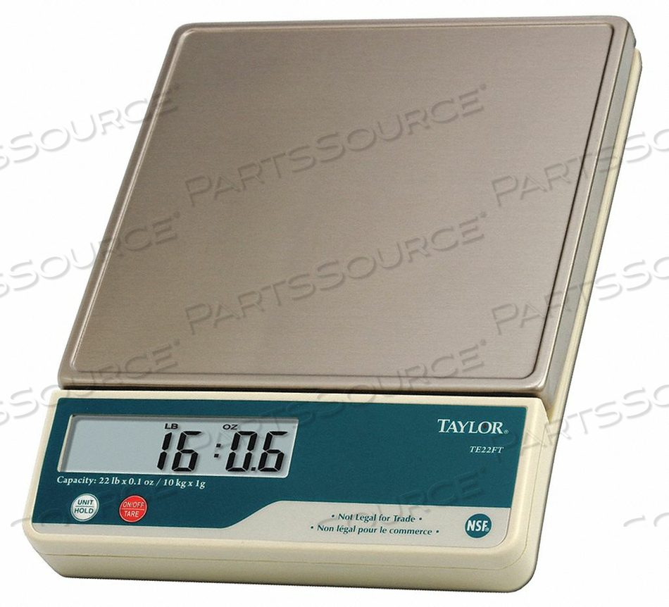 PORTIONING SCALE 22 LB. 12-1/4 IN L SS by Taylor PORTIONING SCALE 22 LB. 12-1/4 IN L SS by Taylor