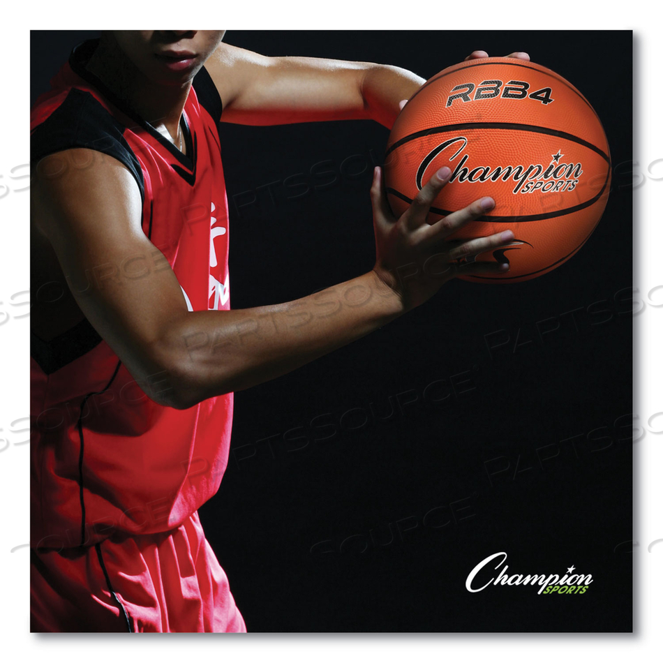 RUBBER SPORTS BALL, FOR BASKETBALL, NO. 6, INTERMEDIATE SIZE, ORANGE by Champion Sports