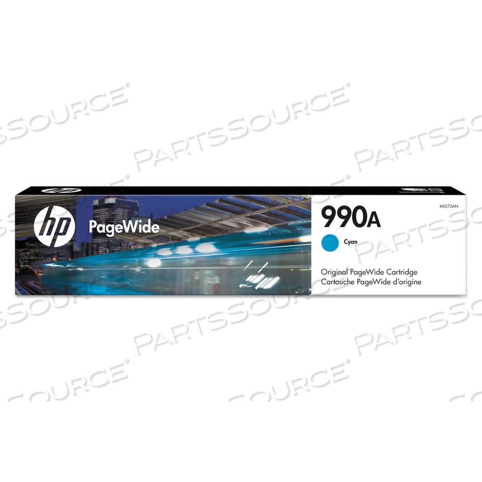 HP 990A, (M0J73AN) CYAN ORIGINAL PAGEWIDE CARTRIDGE by HP (Hewlett-Packard)