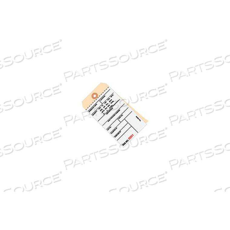 INVENTORY TAG 2 PART CARBONLESS 3500 - 3999 - 500 PACK by Partners Brand