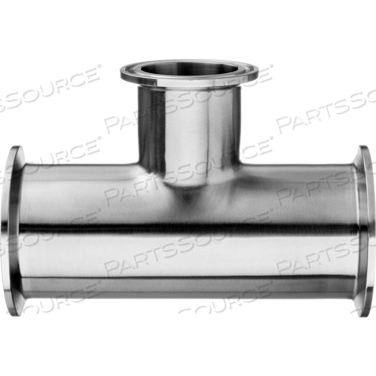 316 STAINLESS STEEL TEE REDUCERS, TUBE-TO-TUBE FOR QUICK CLAMP FITTINGS - FOR 2" X 1-1/2" TUBE OD 