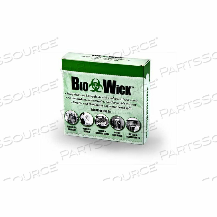 BIOWICK RAPID FLUID DEODORIZER AND CLEAN UP KIT, COMPACT PACK/10 PERSONAL KITS 